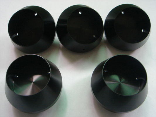 AL6061-T6 อลูมิเนียมความแม่นยำหันชิ้นส่วนที่มีสีดำ Anodized