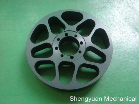 Al6061 ดำ Anodize ชิ้นส่วน Precision เปิดขนาดใหญ่ Chromira กลองไดรฟ์ Pully