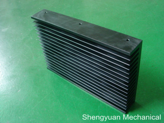 สีดำ Anodize CNC เครื่องจักรความแม่นยำอะลูมิเนียมฮีทซิงค์ PS-60 / 160H