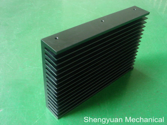 สีดำ Anodize CNC เครื่องจักรความแม่นยำอะลูมิเนียมฮีทซิงค์ PS-60 / 160H