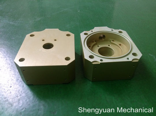 เย็นแปลง CNC เครื่องจักรความแม่นยำอลูมิเนียม 5083 powdercoat โกลเด้นสีเหลืองที่อยู่อาศัย