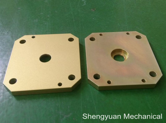 อลูมิเนียม 5083 เย็นแปลง CNC เครื่องจักรความแม่นยำ powdercoat ปกสีเหลืองทอง