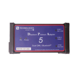 เครื่องสแกนเนอร์เดียร์บอร์โพรโทคออะแดปเตอร์ 5 รถบรรทุกเครื่องมือวิเคราะห์รถบรรทุกหนักสำหรับรถบรรทุก VOLVO