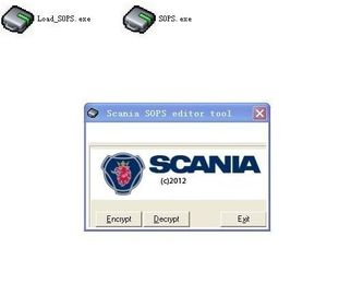 Scania SOPs แก้ไขเครื่องมือ Scania VCI 2 SOPs ไฟล์ Encryptor / Decryptor ด้วยปรับเปลี่ยนพารามิเตอร์
