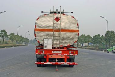 42000 ลิตรของเหลวถังรถบรรทุก 3 เพลาเคมี Semi-Trailer เหล็กอลูมิเนียม
